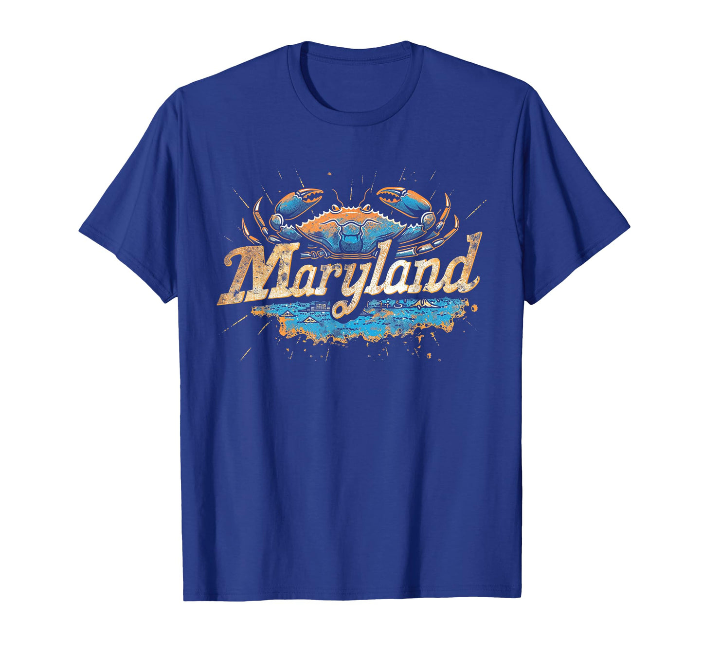 Maryland - Cool Funny Graphic Vintage Men Women Retro Crab T-Shirt