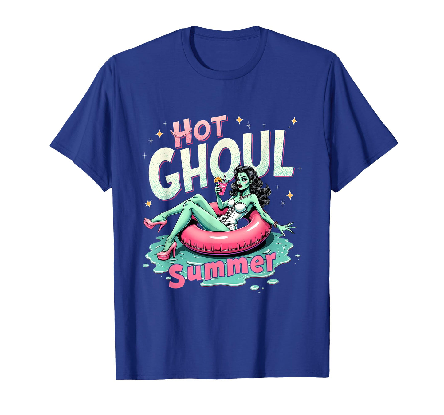 Hot Ghoul Summerween Creepy Cute Horror Pool Fun T-Shirt