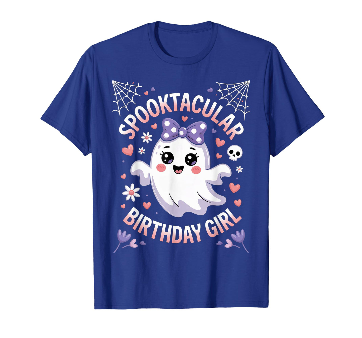 Halloween Birthday Girl Ghost Bow Spooktacular Spooky Kids T-Shirt