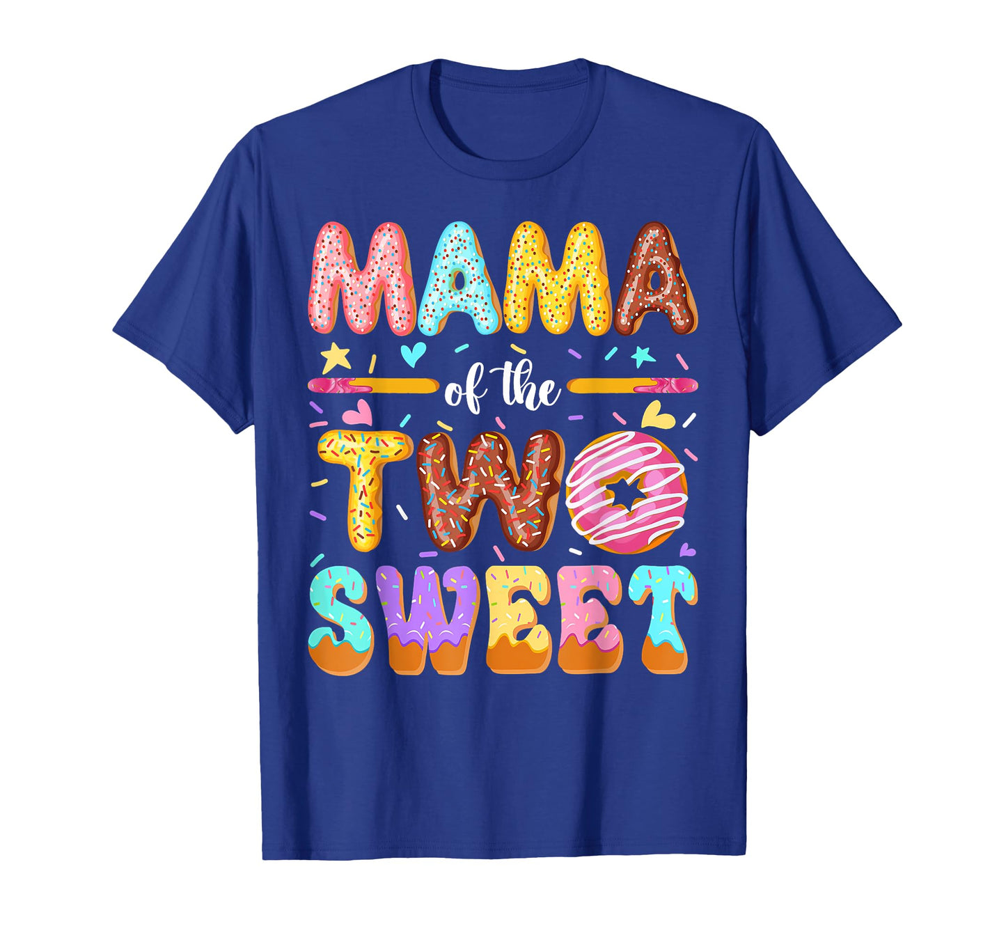 Mama Of The Two Sweet 2Nd Birthday Girl Donut T-Shirt