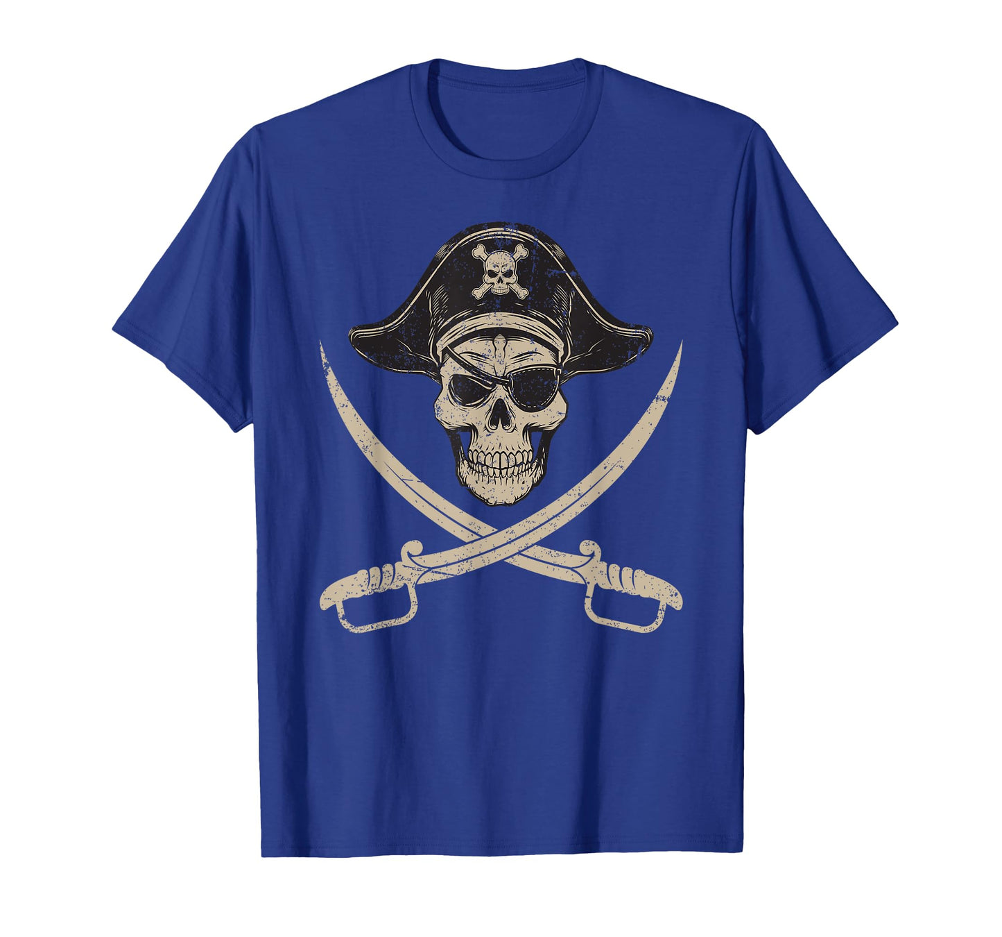 Vintage Pirate Skull And Crossbones Last Minute Halloween T-Shirt