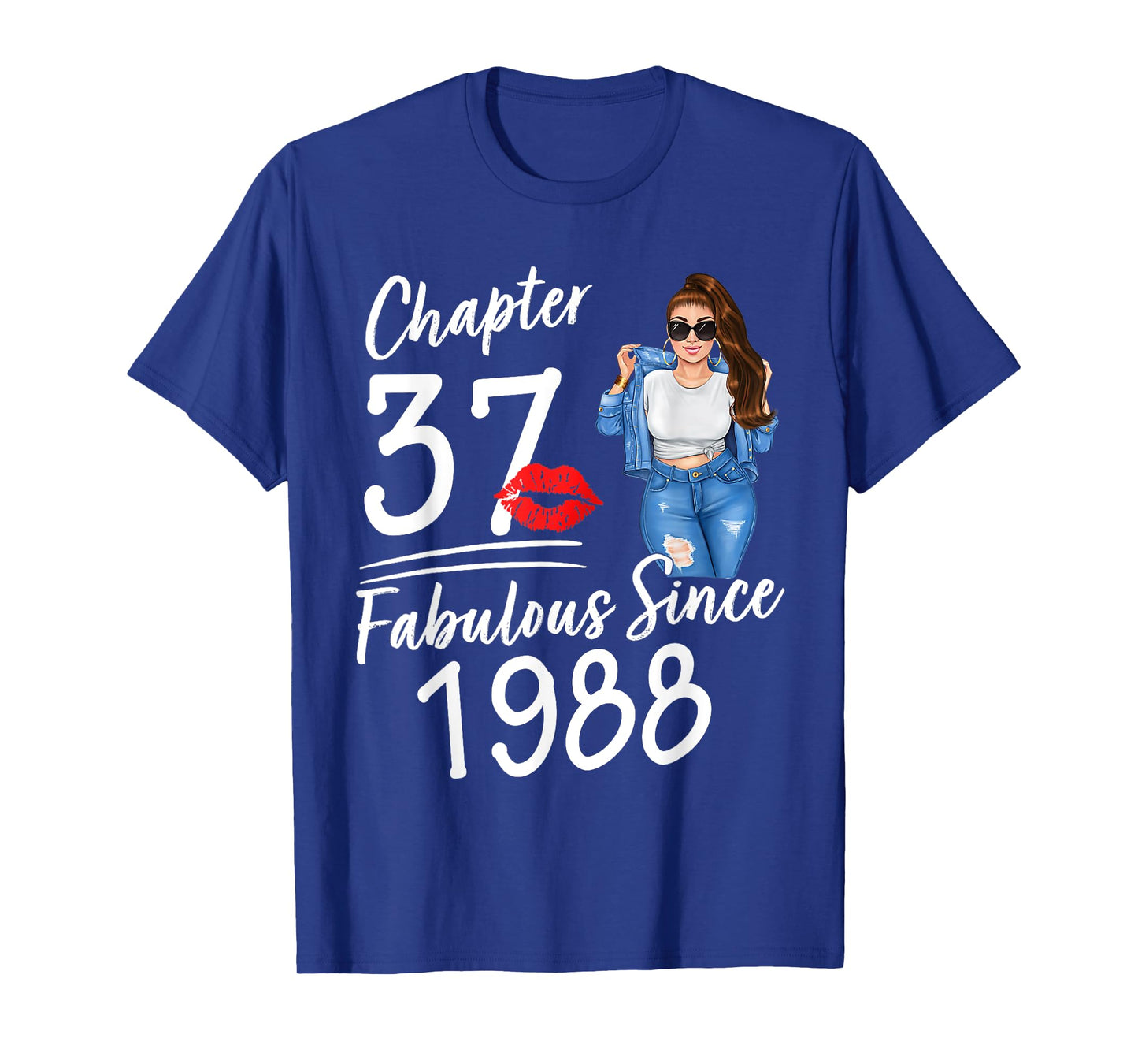 Chapter 37 Fabulous Since 1988 37th Birthday Women Melanin T-Shirt