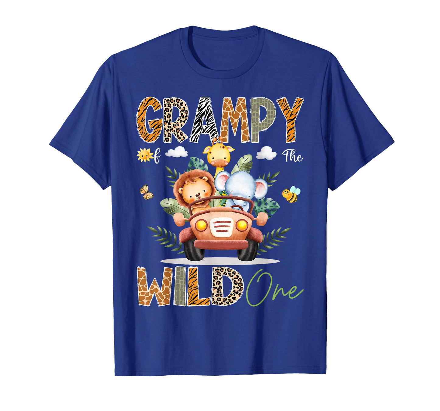 Grampy Of The Wild One 1St Birthday Safari Jungle Truck T-Shirt