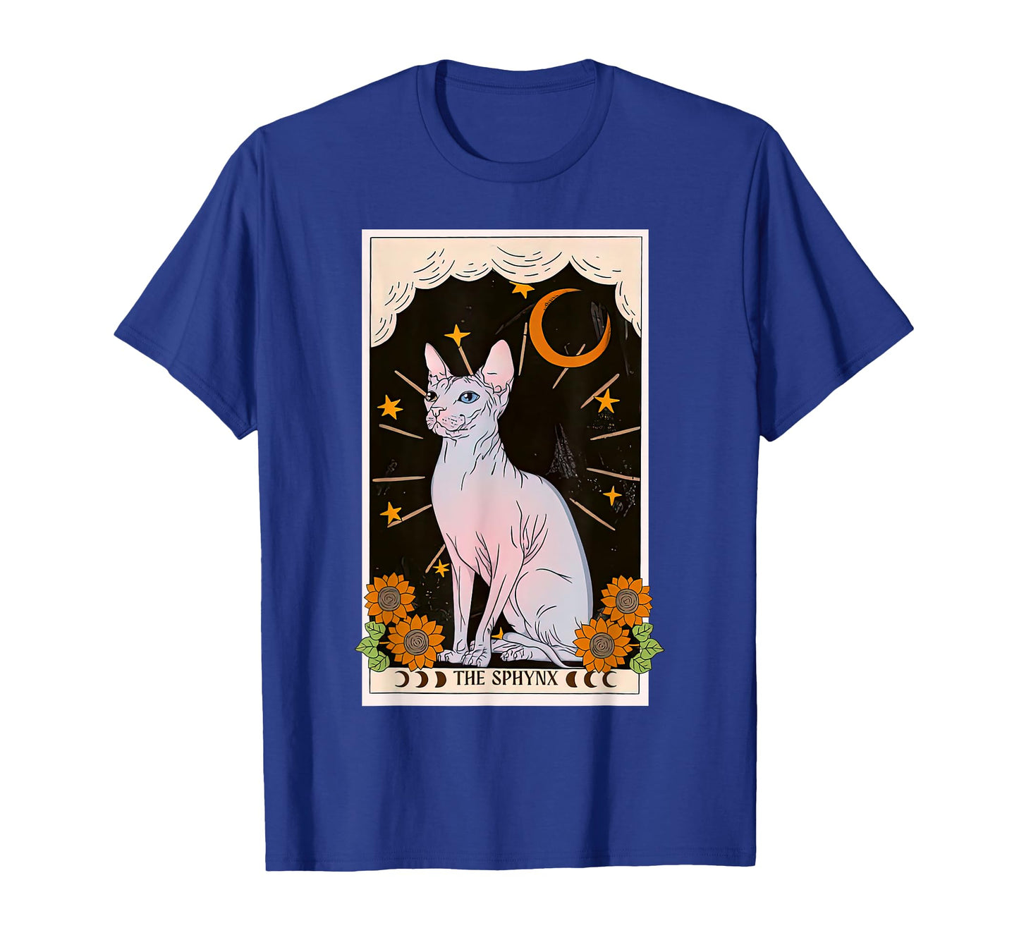 The Sphynx Cat Tarot Card Star Moon Mystical Kitten Lover Men Women T-Shirt