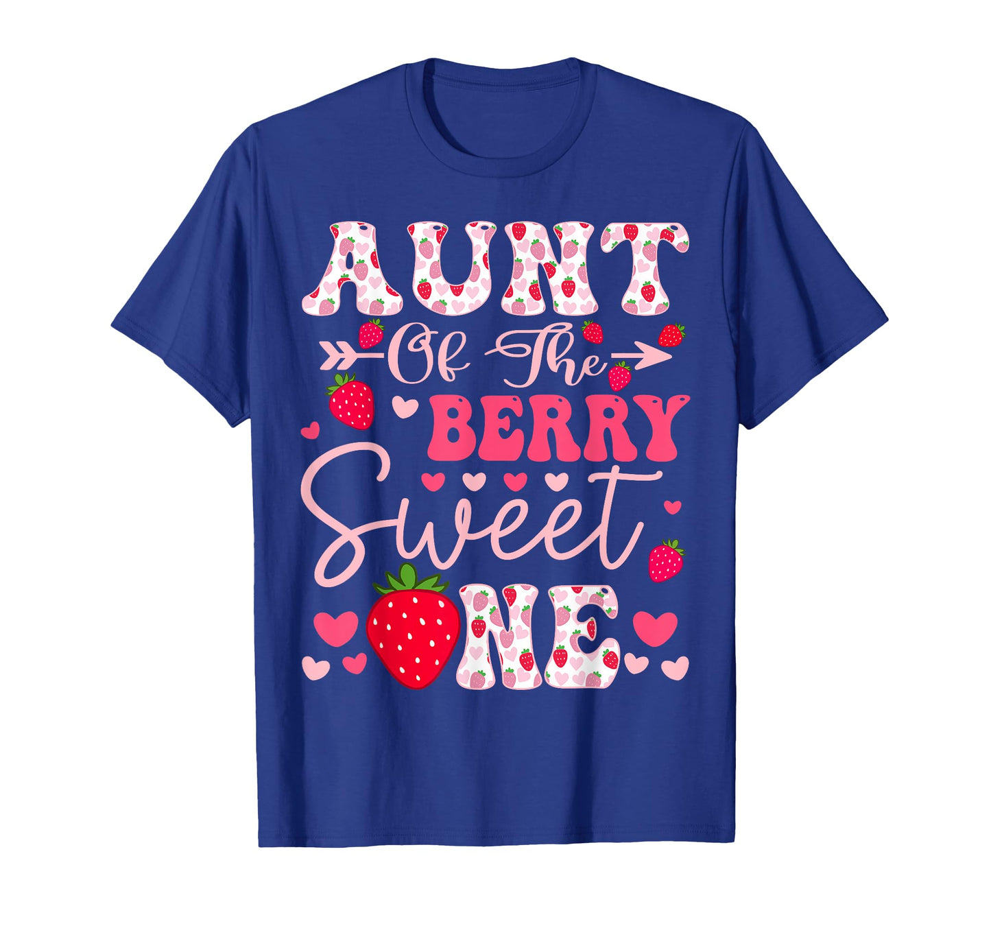 Aunt Of The Berry Sweet One Strawberry 1St Birthday T-Shirt