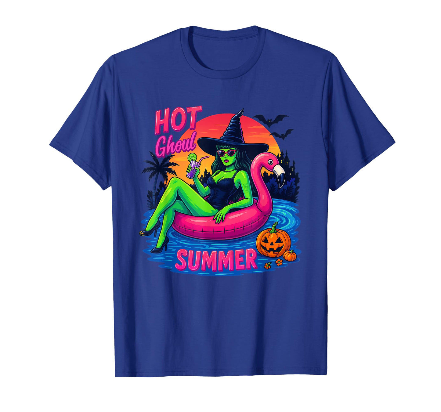 Funny HOT GHOUL SUMMER Summerween Vibes Skeleton Ice Cream T-Shirt