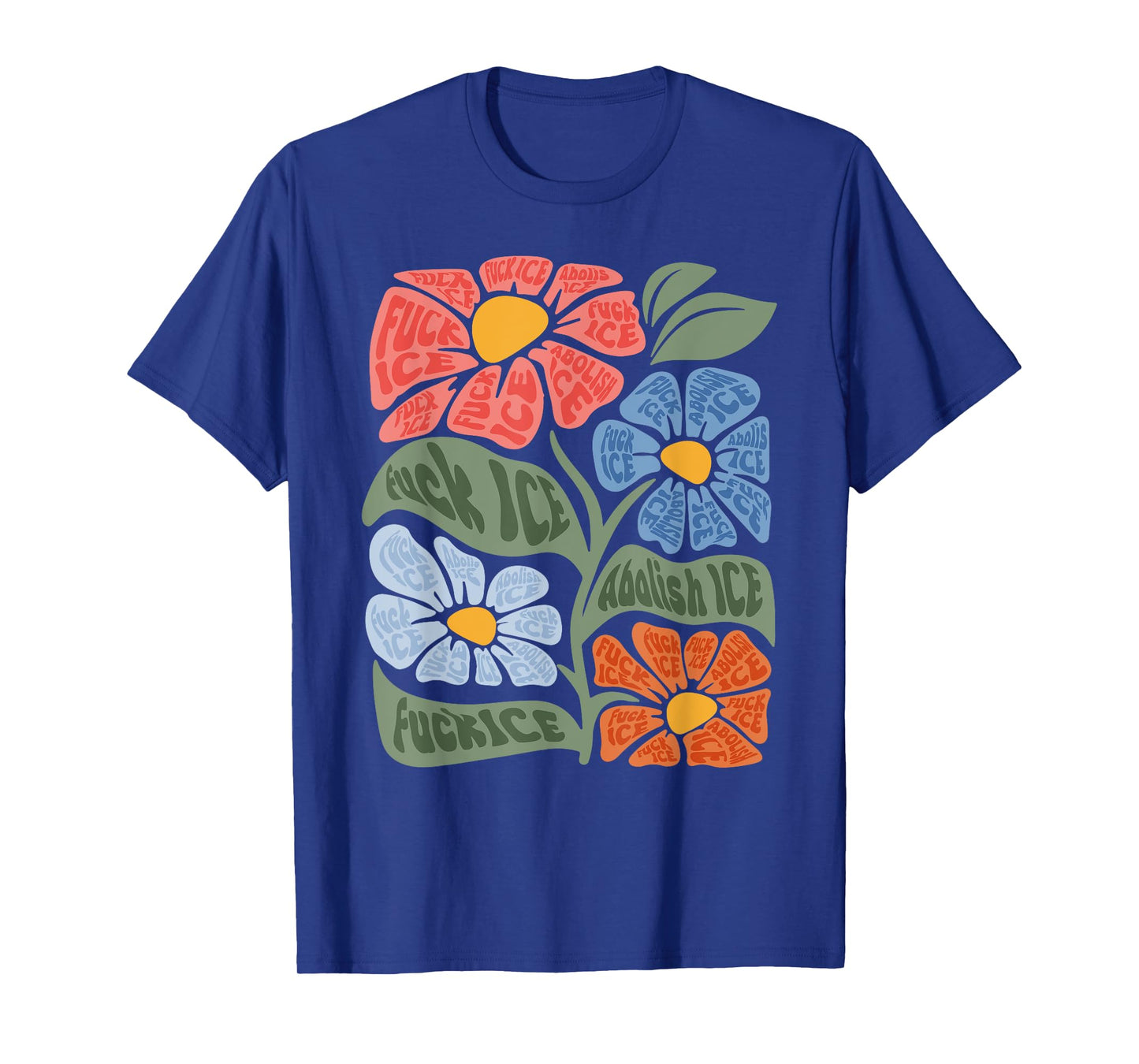 Floral Chinga La Migra Anti Ice Vintage Abolish Ice T-Shirt