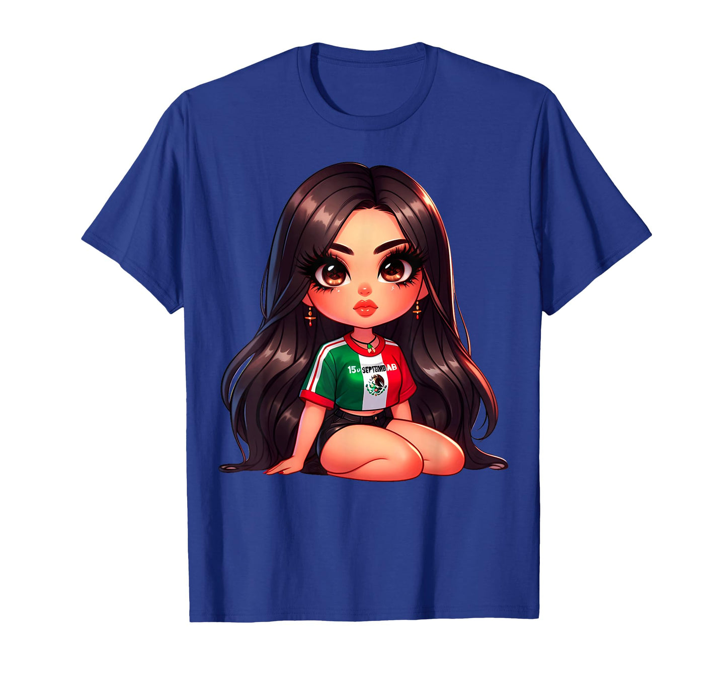 Brown Pride Chicana Mexican Girl Chola Badass Patriotic T-Shirt