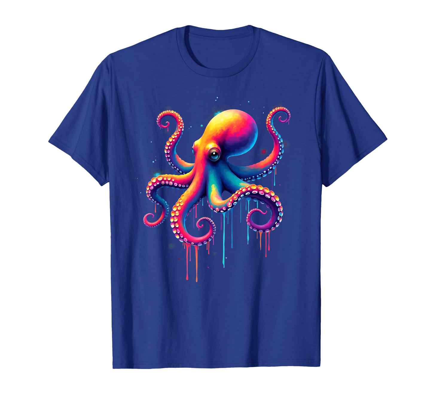 Aesthetic Rainbow Dripping Octopus T-Shirt