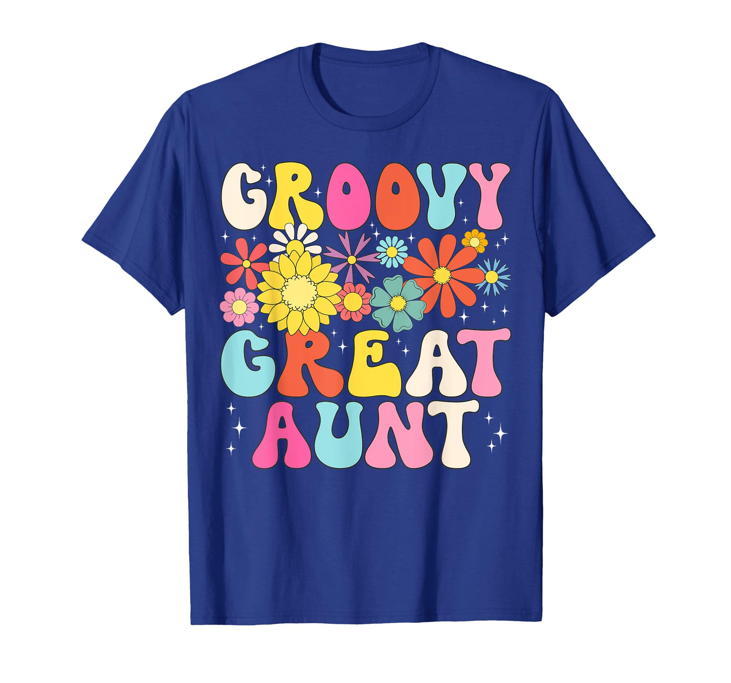 Groovy Great Aunt Retro Matching Family Baby Shower T-Shirt