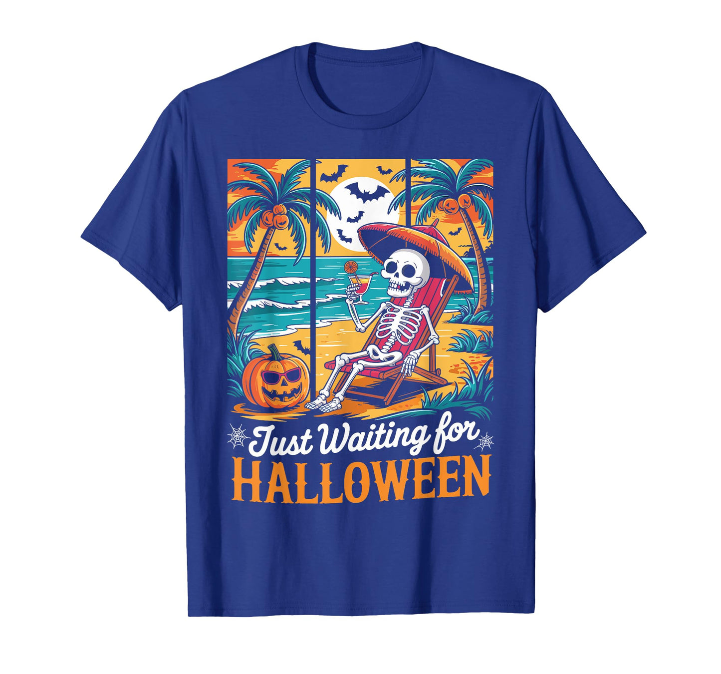 Just Waiting For Halloween Shirt Spooky Ghost Men Women Kids T-Shirt