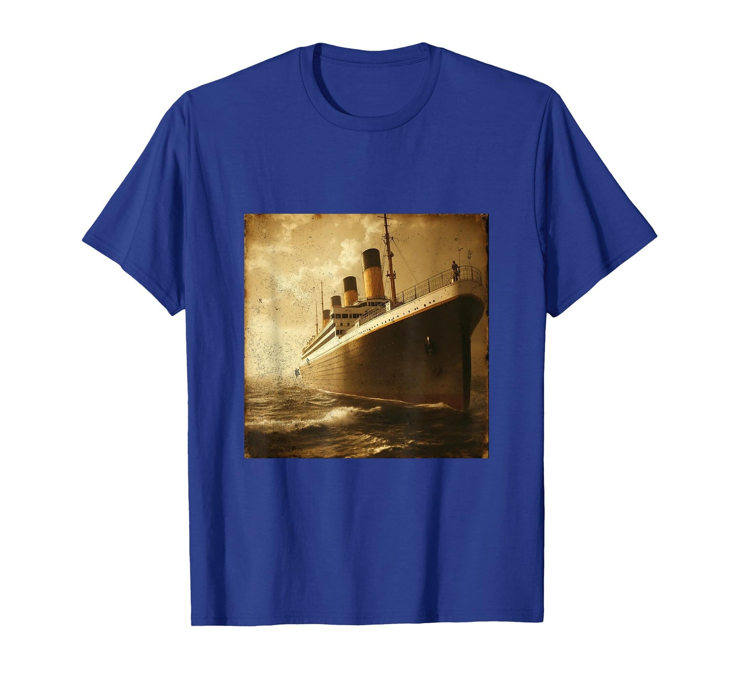 Vintage RMS Titanic Cruise Ship Setting Sail Men Women Kids T-Shirt