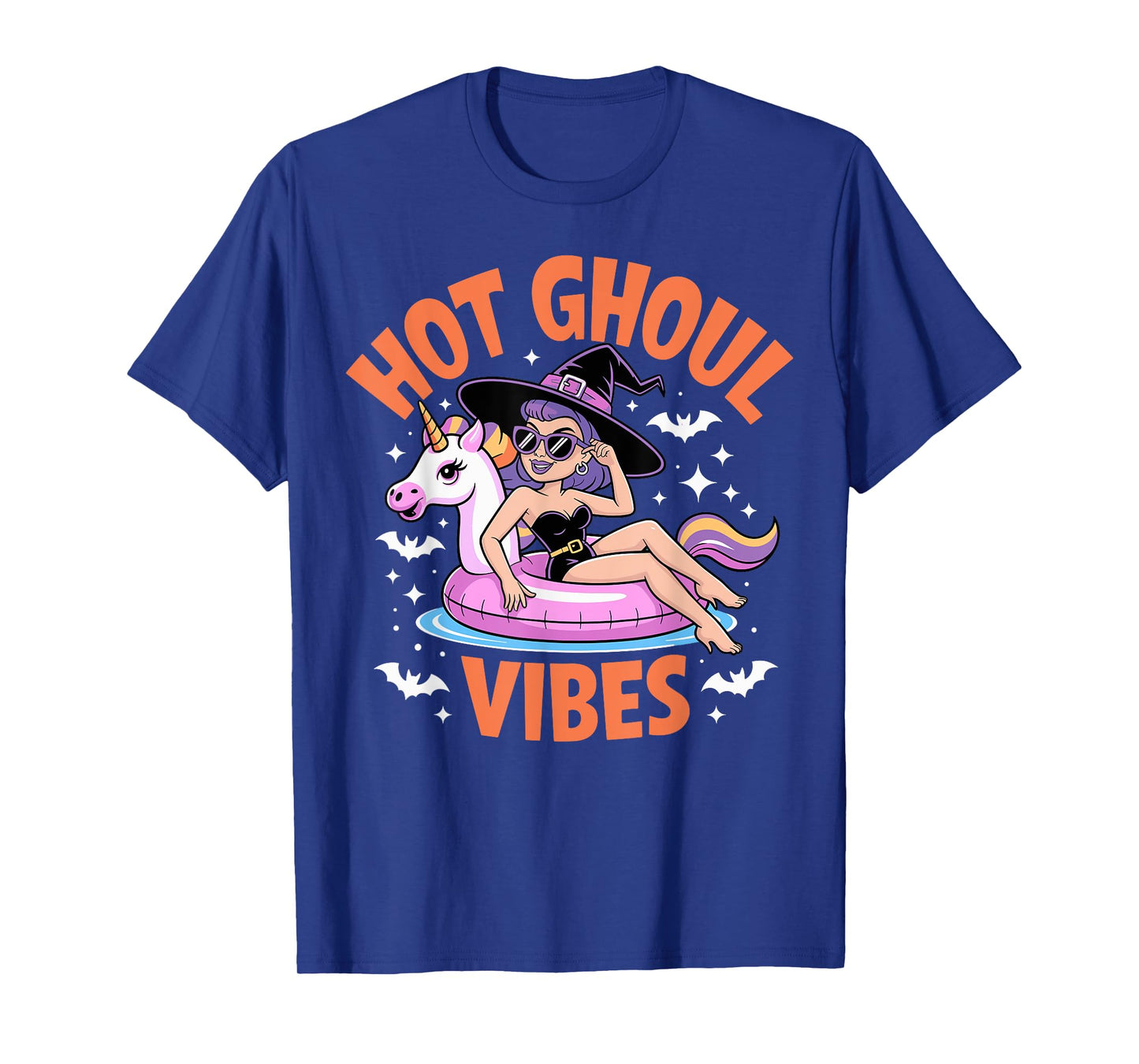 Hot Ghoul Vibes Funny Witch Spooky Summer Halloween Women T-Shirt