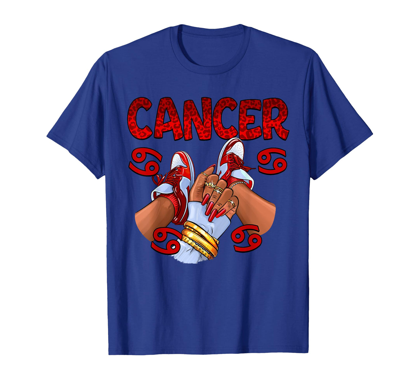 Cancer Queen Birthday Women Sneakers Zodiac Sign Bday T-Shirt