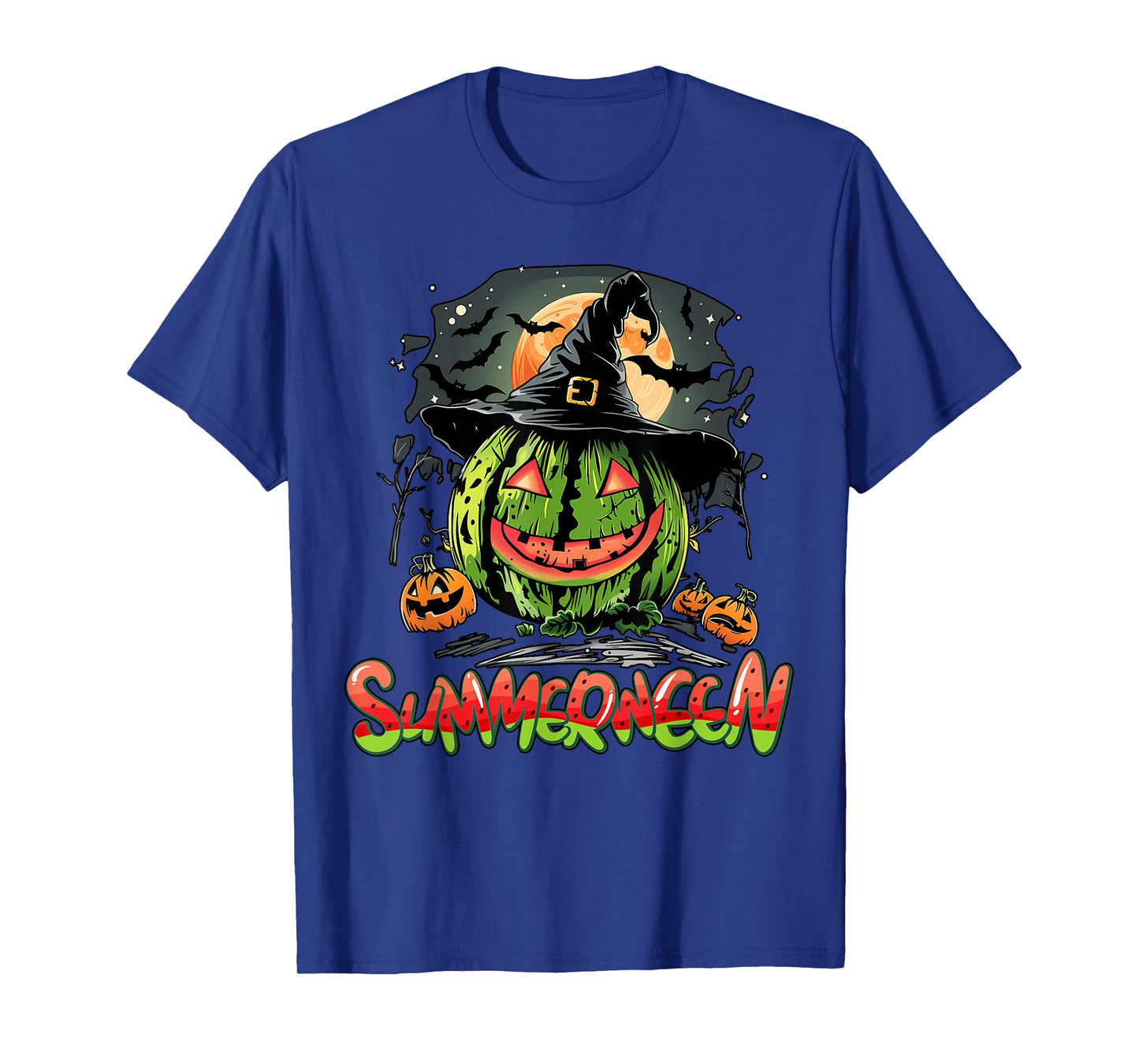Summerween Vibes Sweet Ice Cream Watermelon Summer Halloween T-Shirt