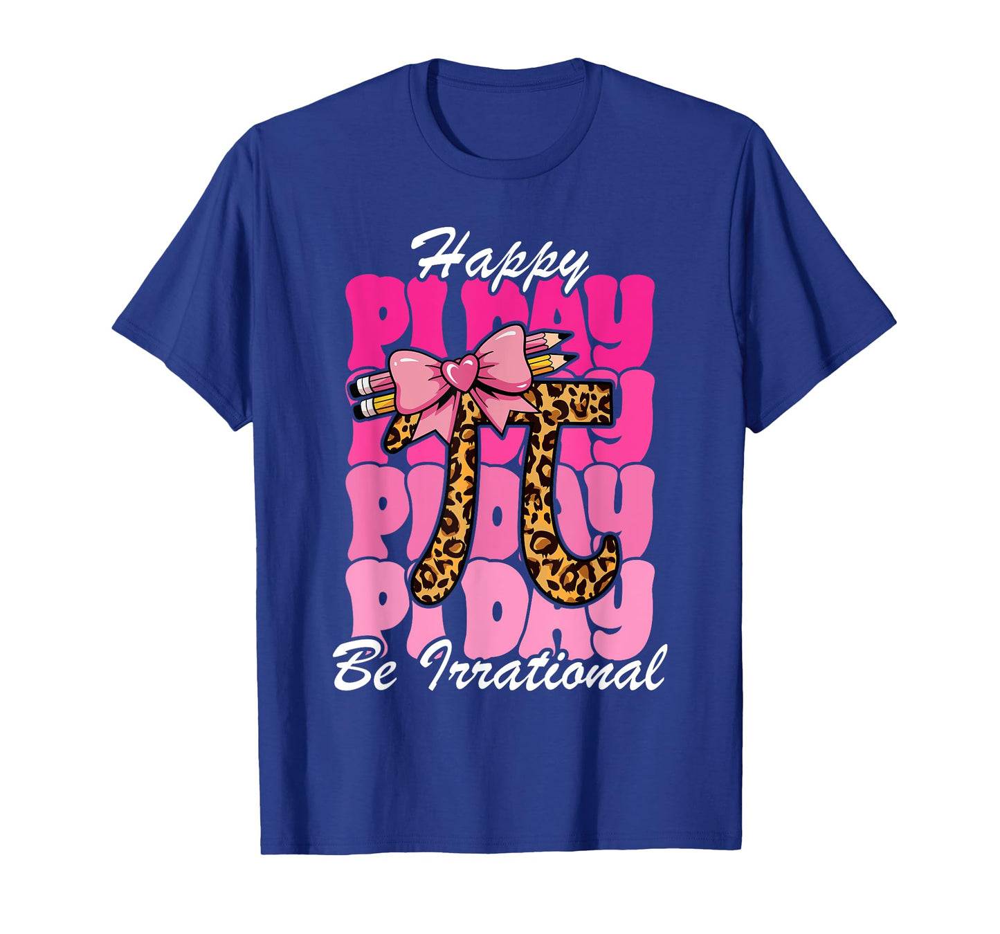Pi Day Coquette Bow Leopard Women Kids Toddler Math Teacher T-Shirt