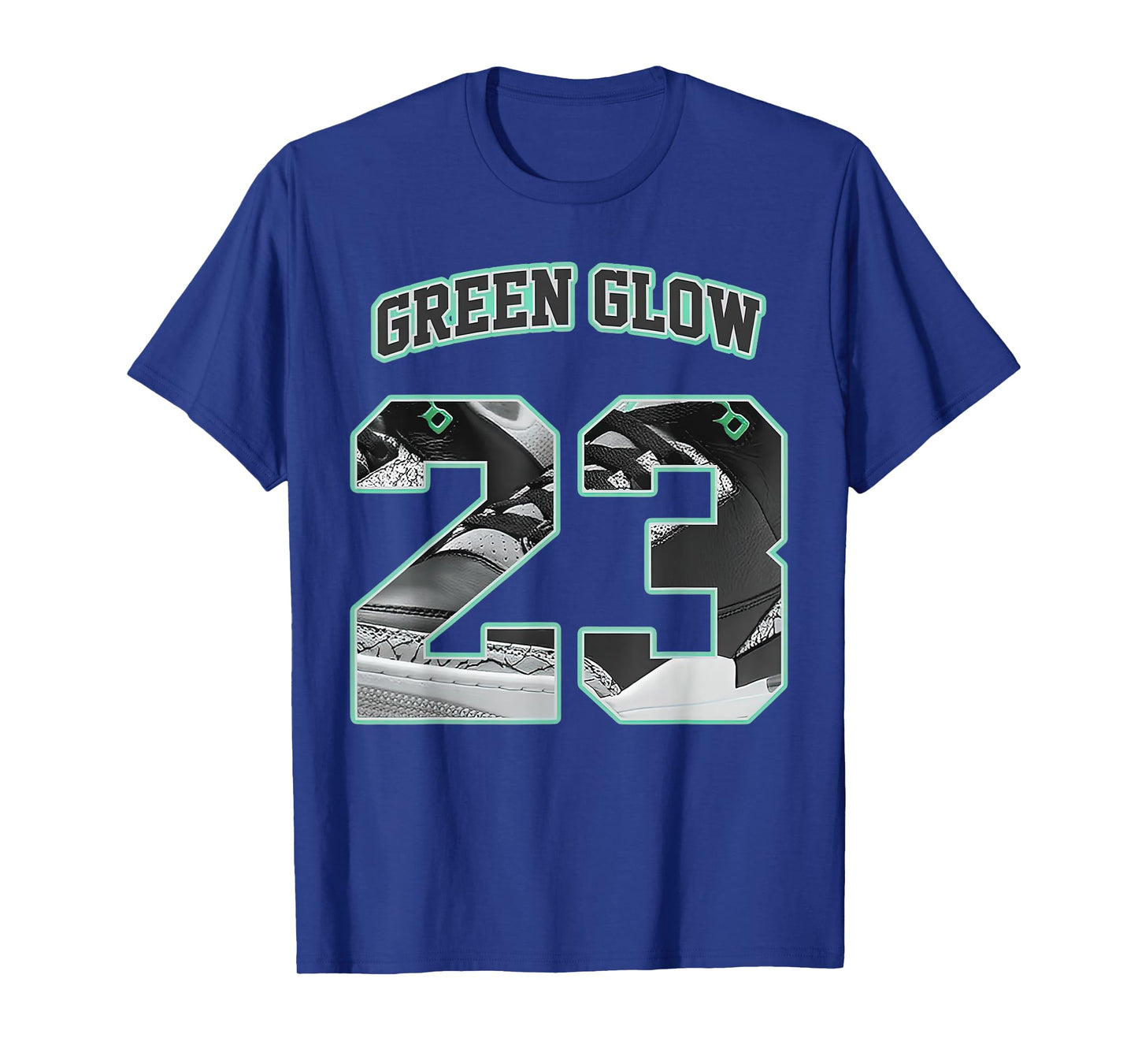 Number 23 Black Green Glow 3s Loser Lover Matching Tee Retro T-Shirt