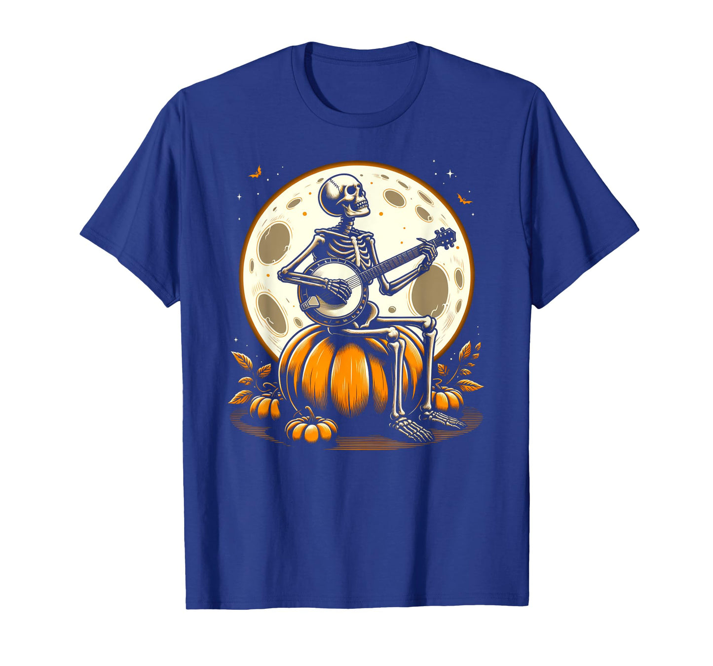 Funny Skeleton Playing Banjo Halloween Costume Men Women T-Shirt