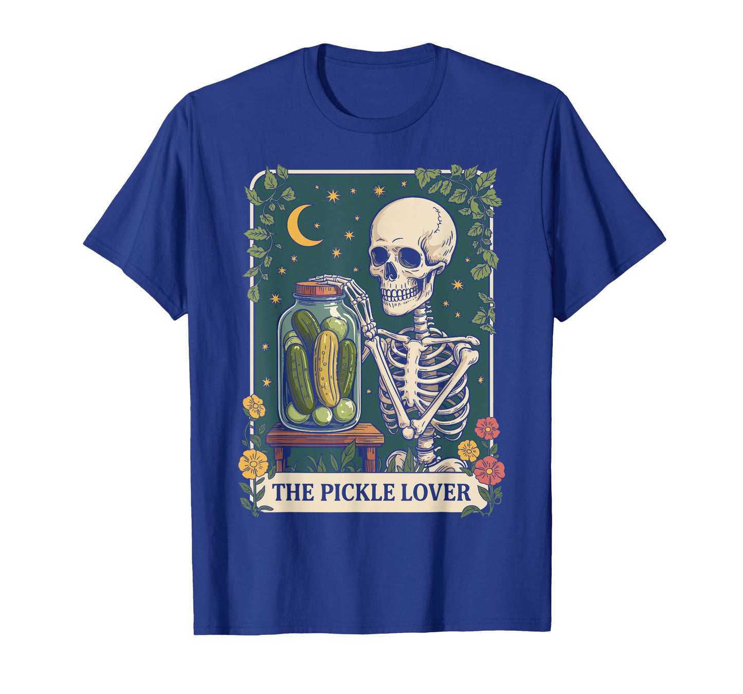 The Pickle Lover Tarot Card Skeleton T-Shirt