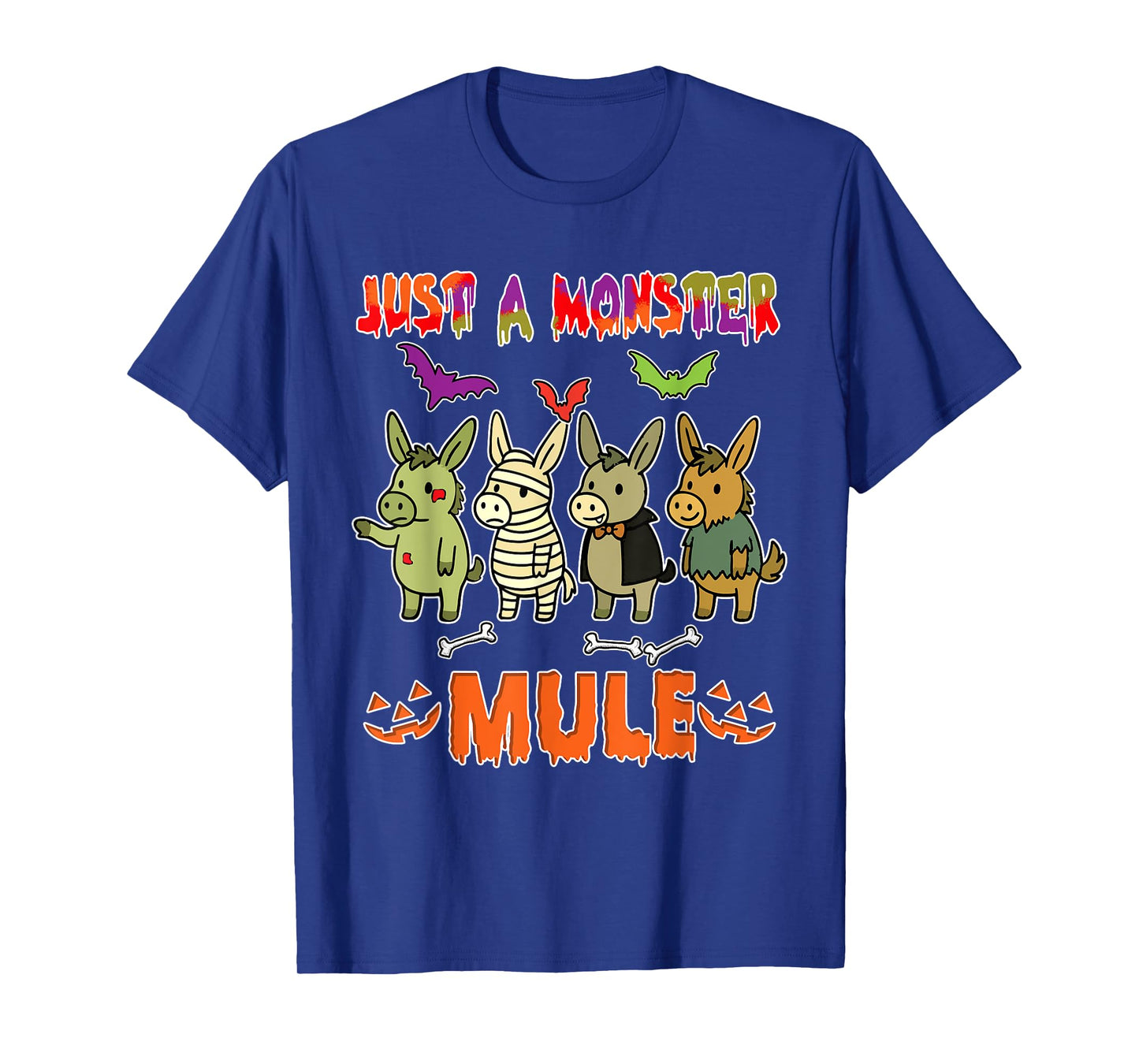 A Monster Halloween Group Mules Cosplay Zombies Mummies T-Shirt
