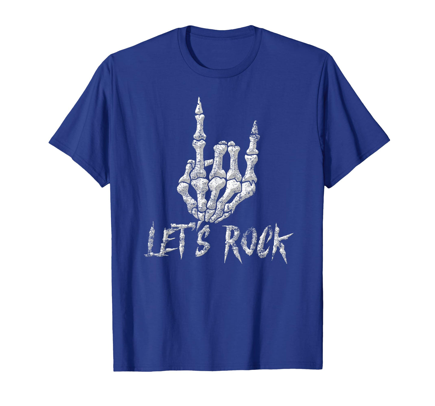 Rock Roll Band Skeleton Hand Guitar Rock Cool Men Women Boys T-Shirt