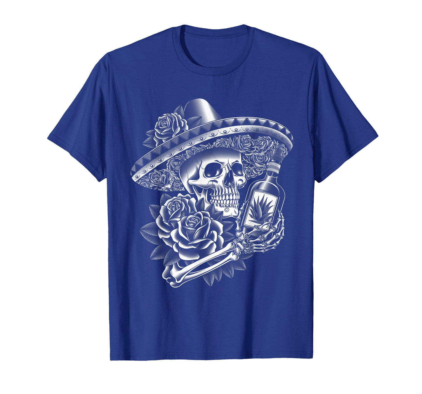 Mexico Vintage Skeleton Tequila Dia De Los Muertos Mexican T-Shirt