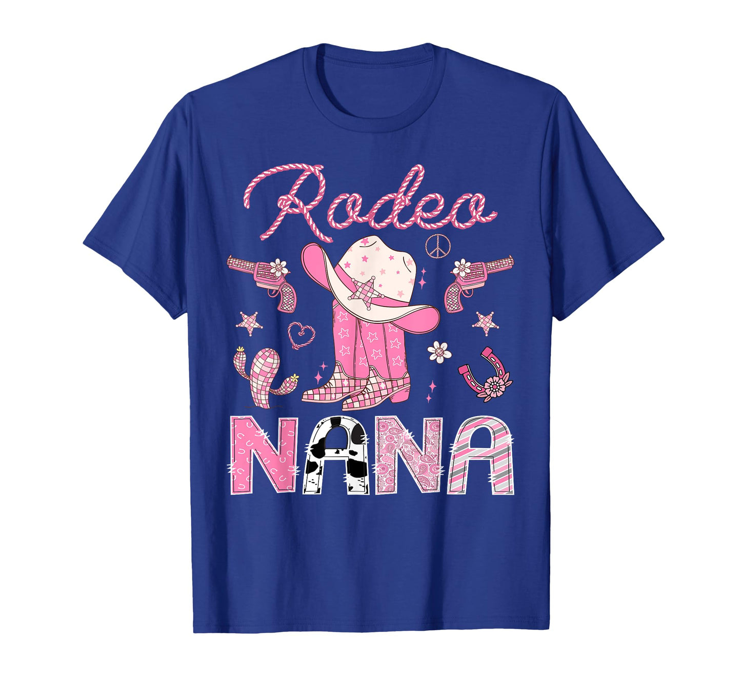 Rodeo Nana 1St Birthday Pink Boots Disco Cowgirl T-Shirt