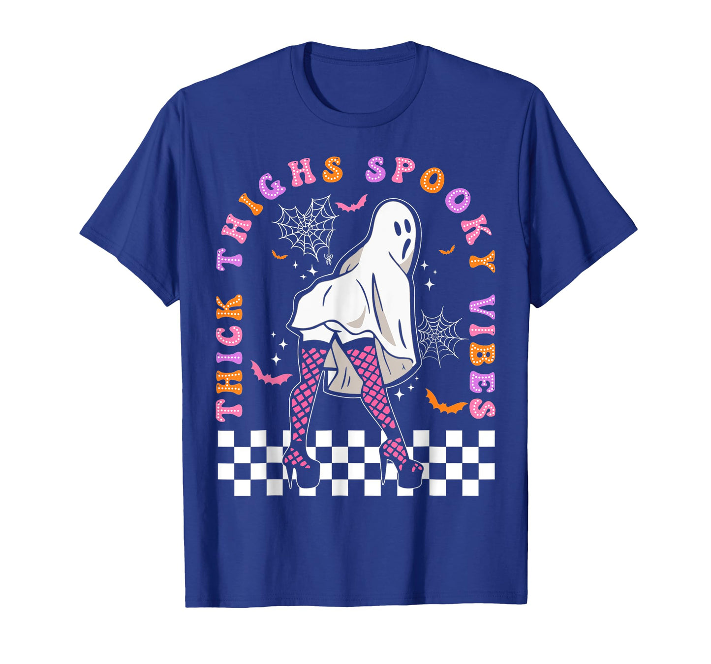 Halloween Costume Ghost Thick Thighs Spooky Vibes Funny T-Shirt