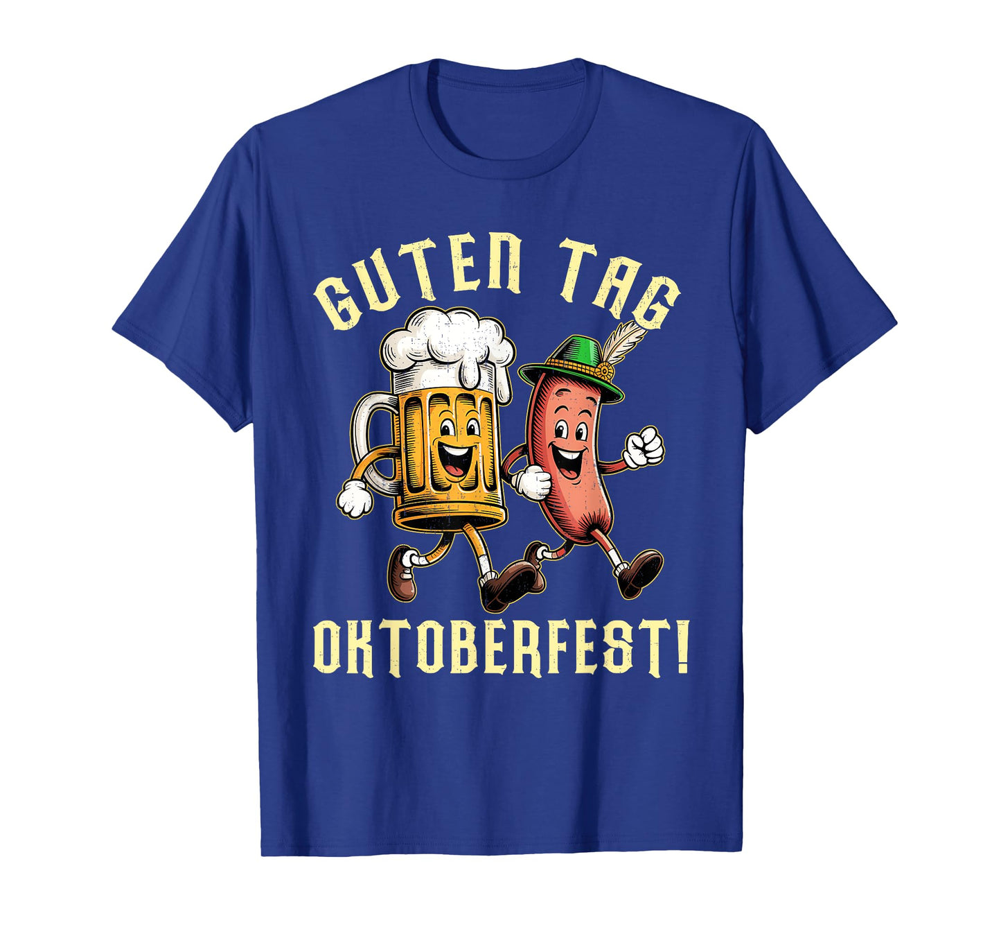 Funny Oktoberfest Guten Tag Beer Sausage Bavarian Men Women T-Shirt
