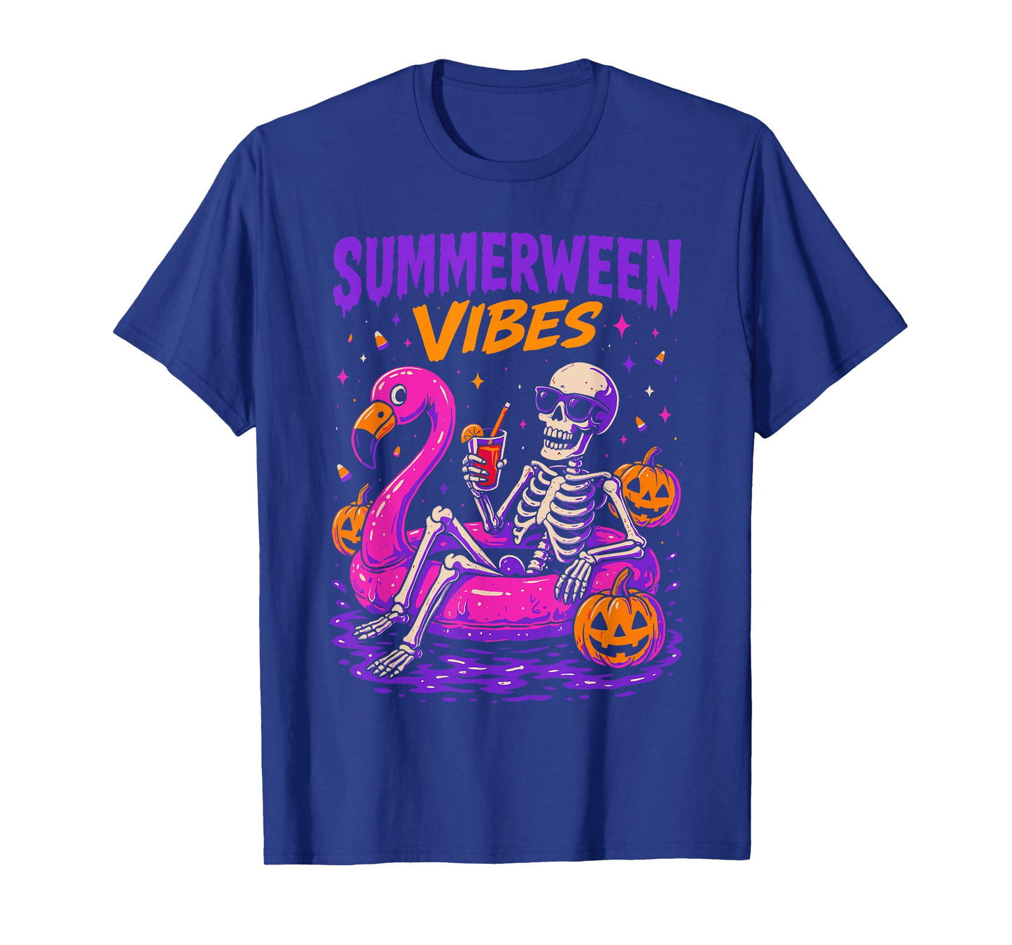 Summer Halloween Skeleton Costume, Spooky Summerween T-Shirt