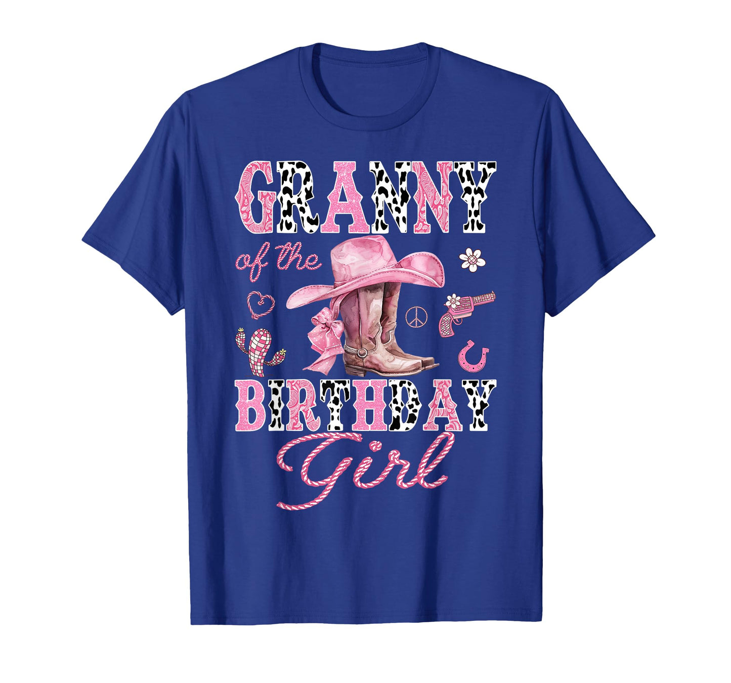 Granny Of the Birthday Girl Pink CowGirl Western Rodeo T-Shirt