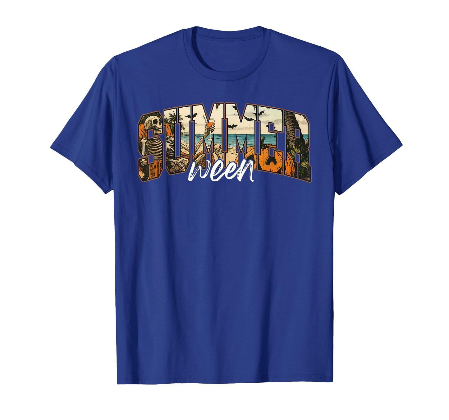Summerween Vibes Spooky Ghoul Beach Halloween in Summer T-Shirt