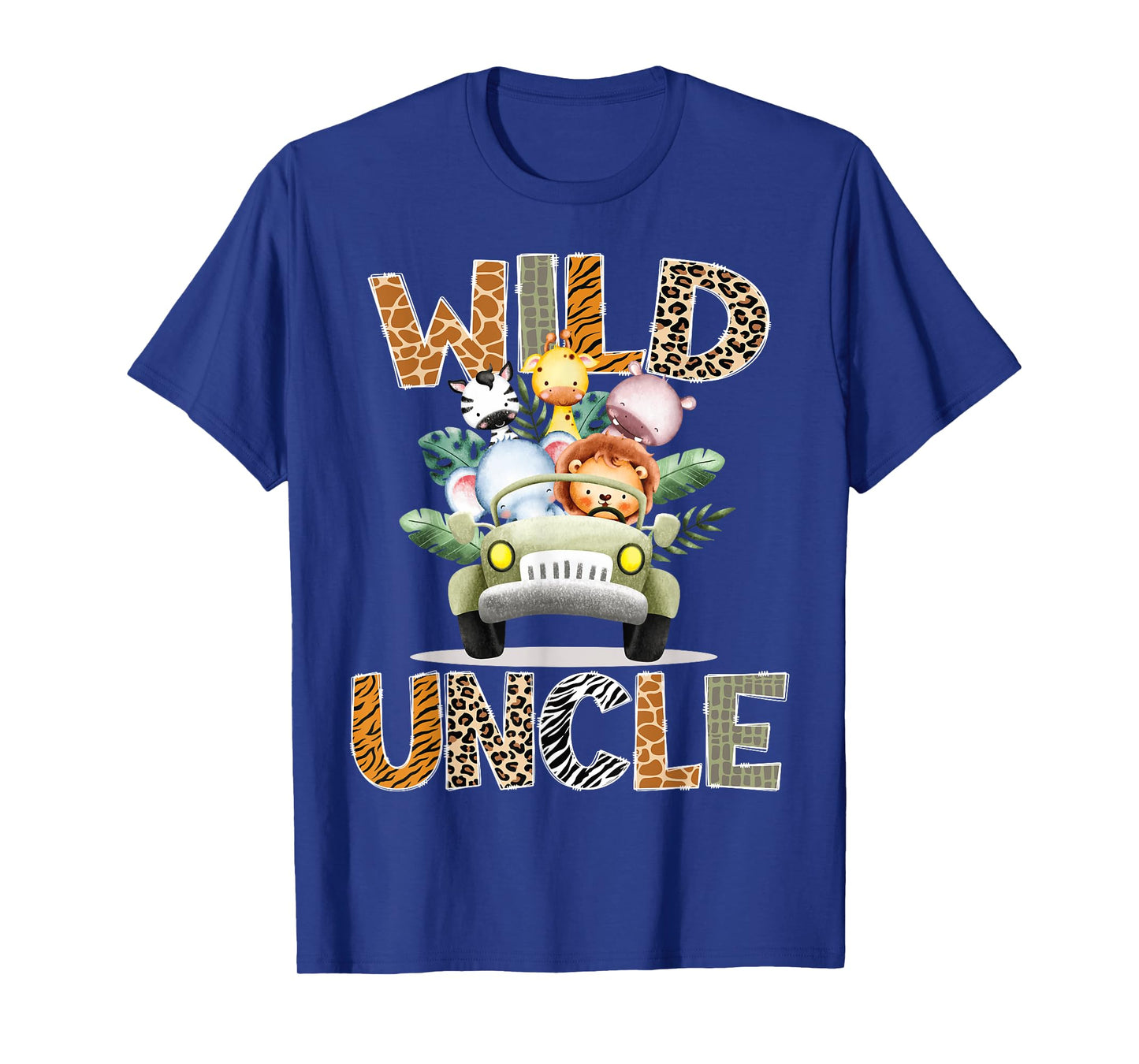 Wild Uncle Safari Jungle Animals 1st Birthday Truck T-Shirt