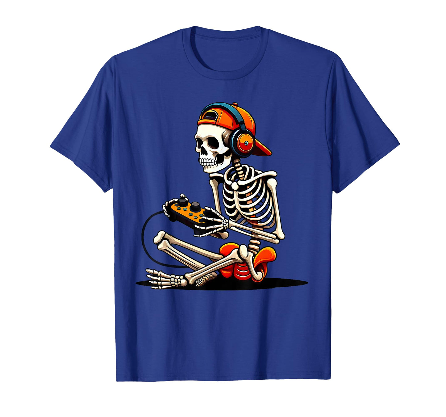 Halloween Skeleton Gamer Video Gaming Shirt Boys Men Kids T-Shirt
