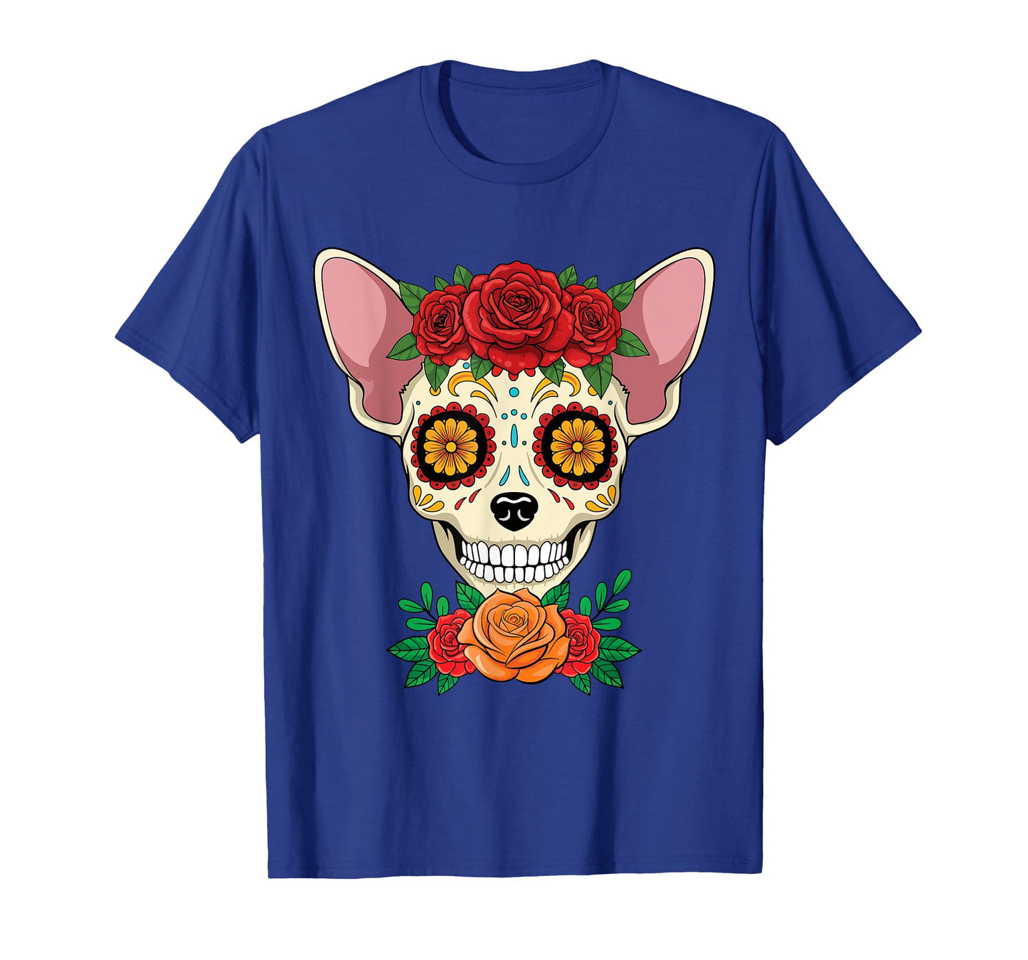 Day Of The Souls Dead Day Sugarskull Halloween Dog T-Shirt
