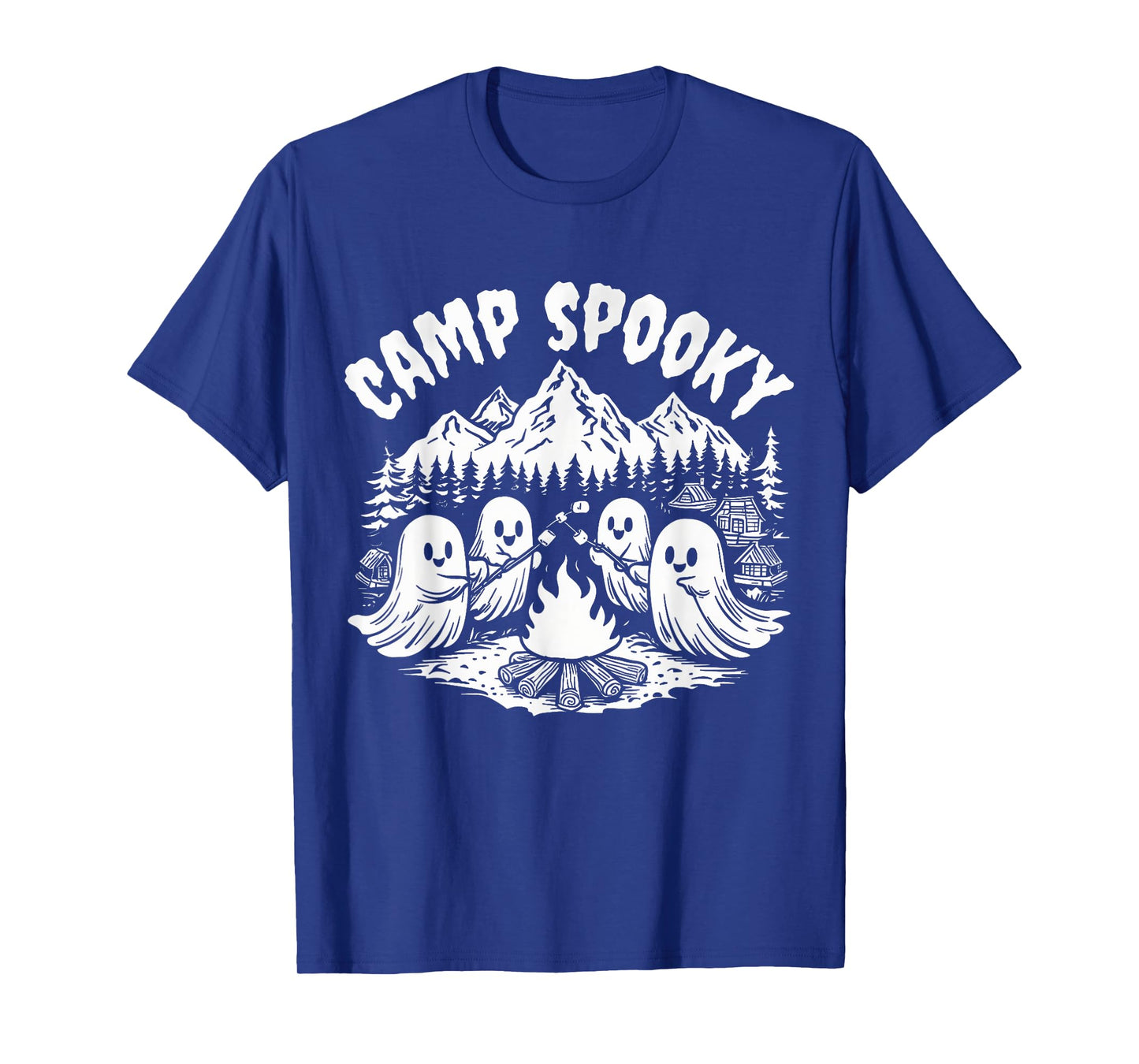 Camp Spooky Summerween Summer Halloween Cute Ghost T-Shirt