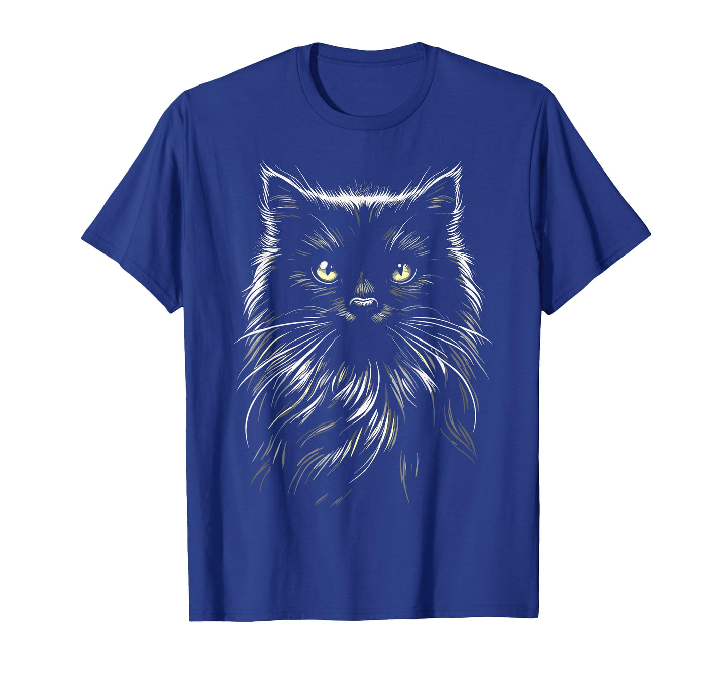 Black Cat Yellow Eyes Cat T-Shirt for Men Women Girls Kids