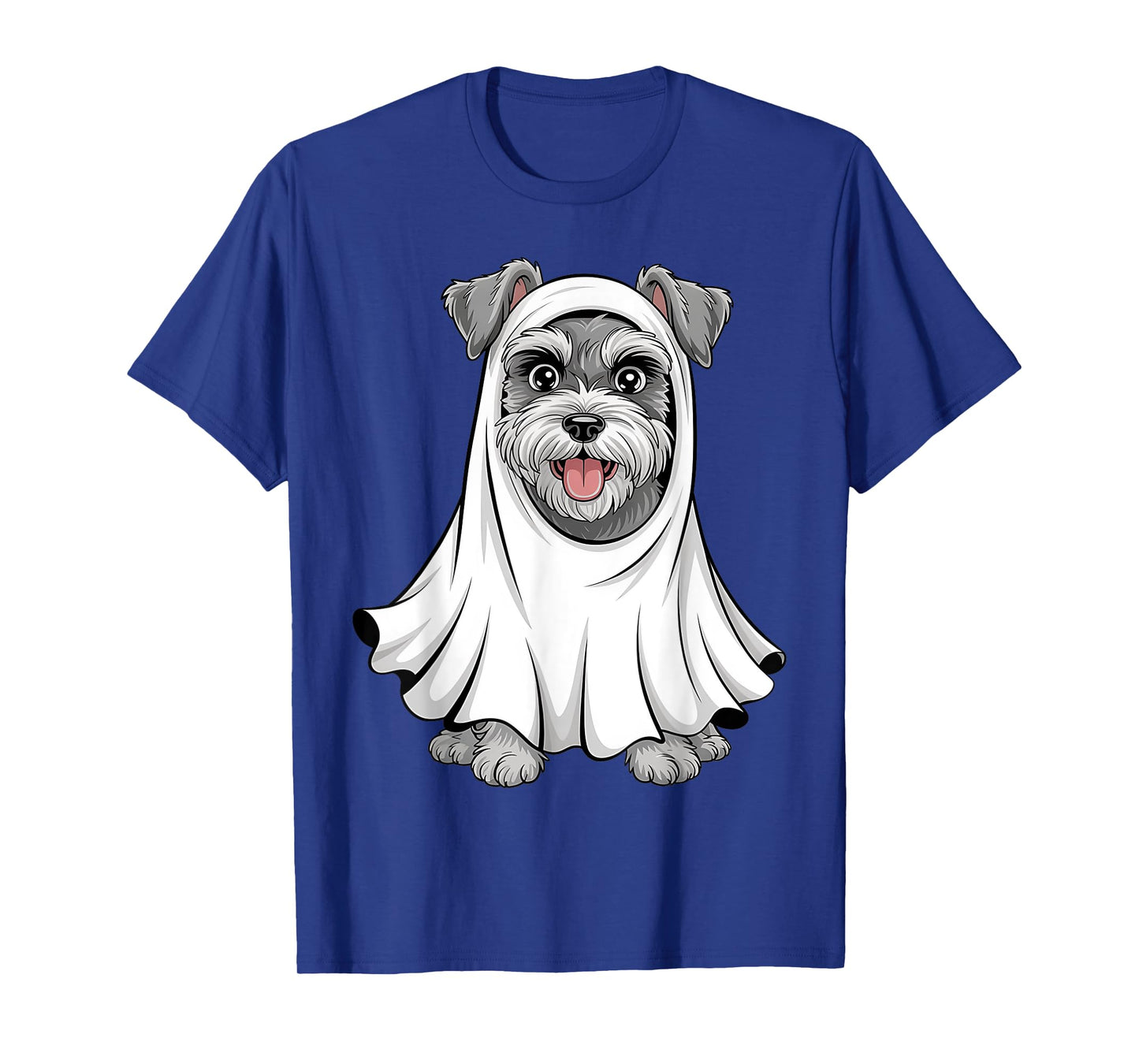Miniature Schnauzer Ghost Pumpkin Halloween Fall Dog Lover T-Shirt