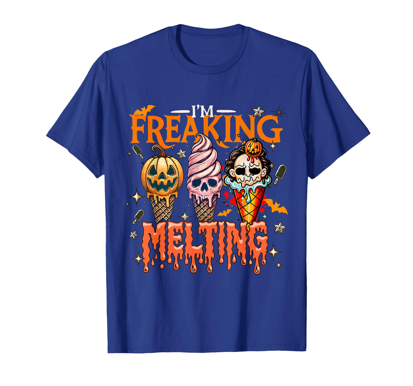 I'm Freaking Melting Ice Cream Halloween Horror Movie Summer T-Shirt