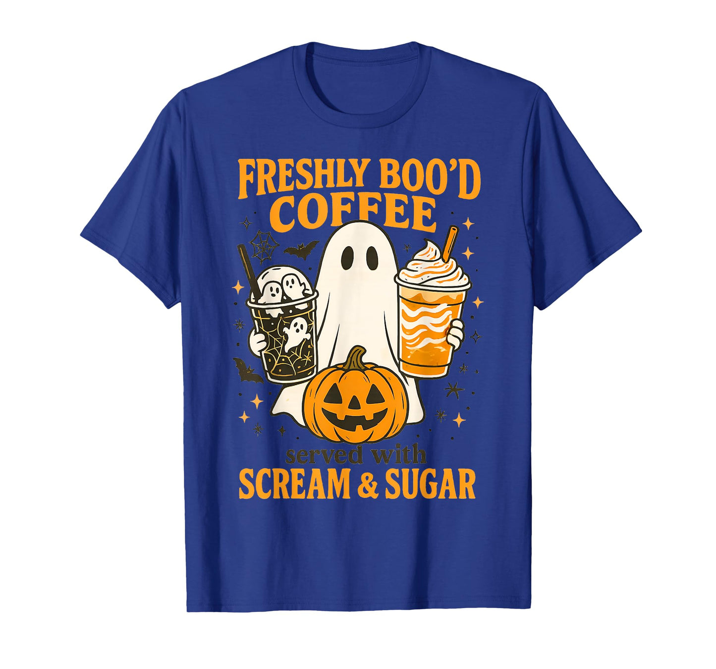 Freshly Boo’d Coffee Lover Scream Sugar Spooky Humor Drink T-Shirt