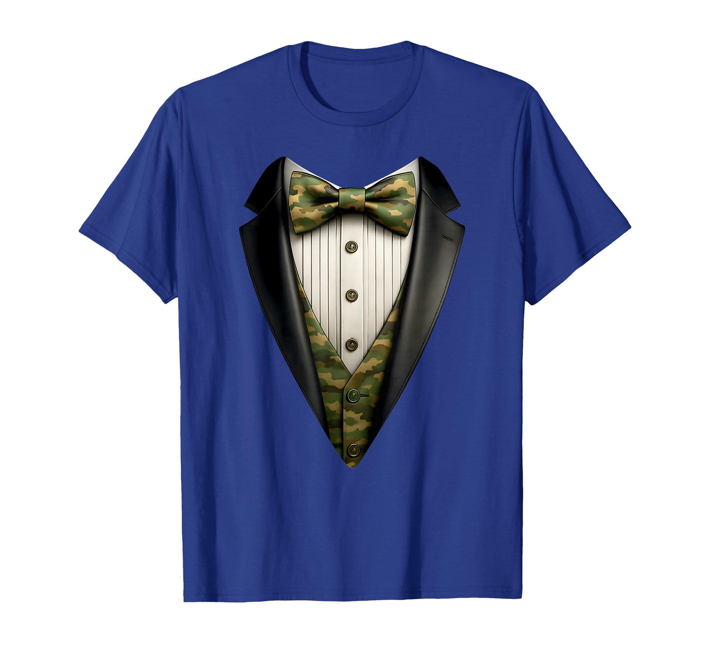 Camo Tuxedo 4th of July Camoflauge Halloween Costume Suit T-Shirt