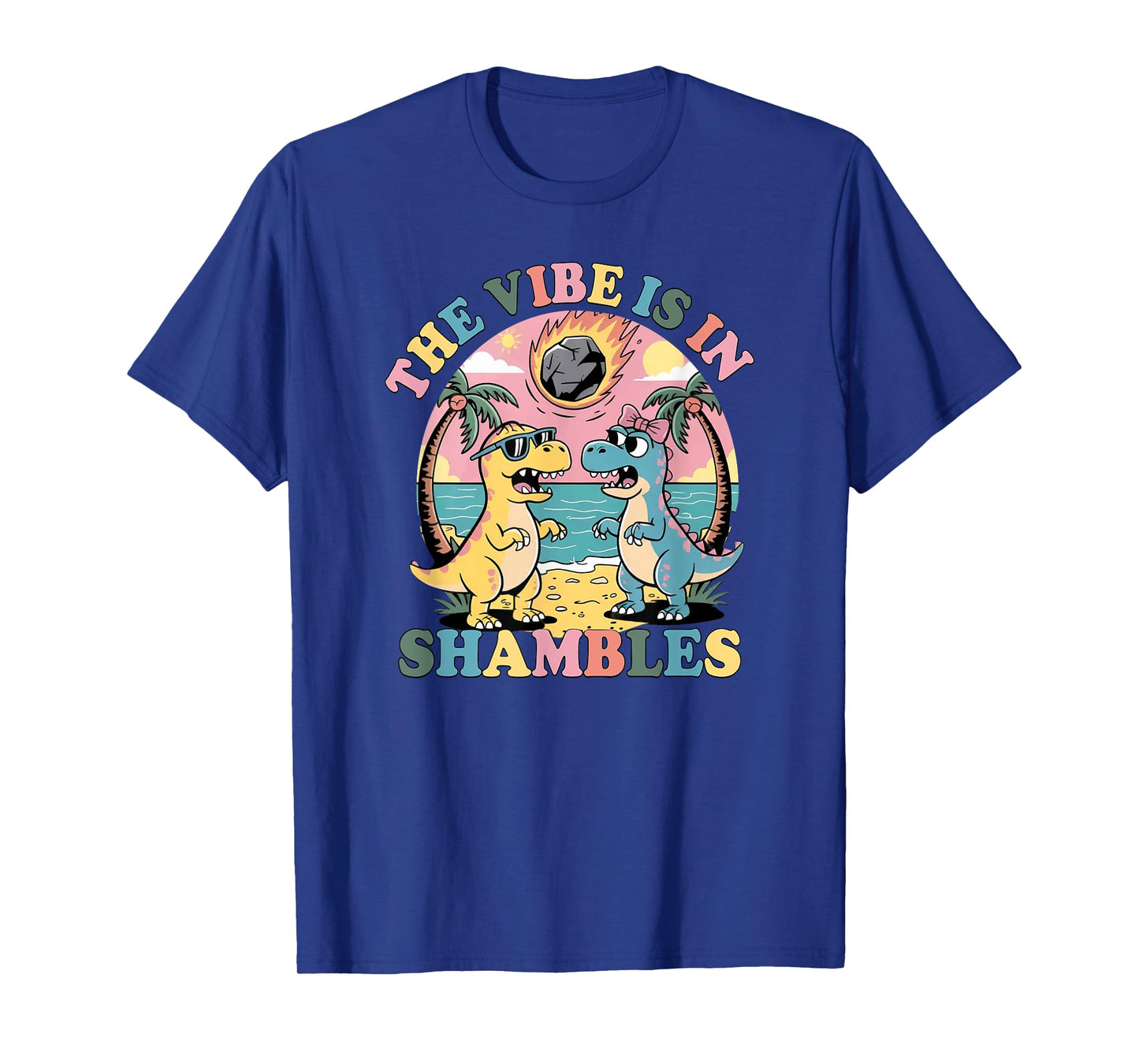 The Vibes Are In Shambles, Funny Dinosaur Meme T-Shirt