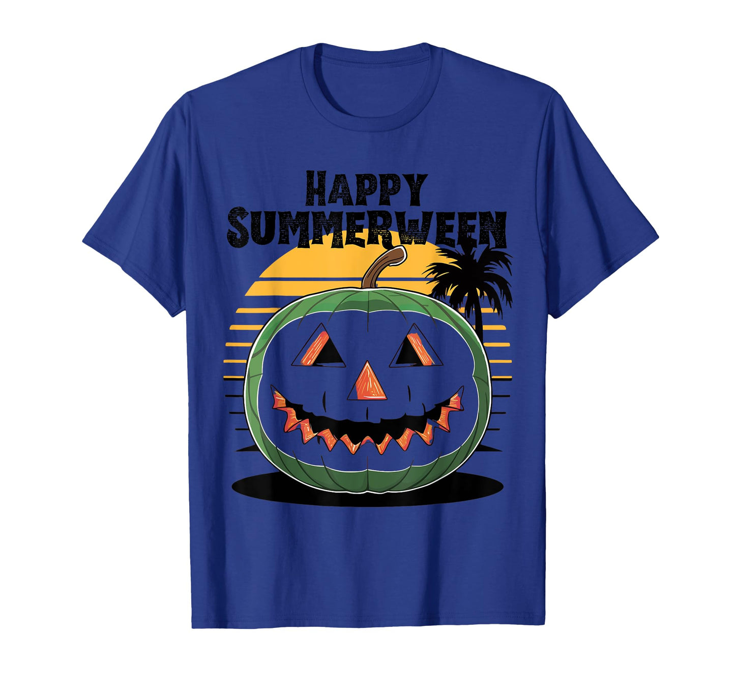 Happy Summerween Watermelon Jack-o'-Lantern Summer Halloween T-Shirt for Men Women Kids