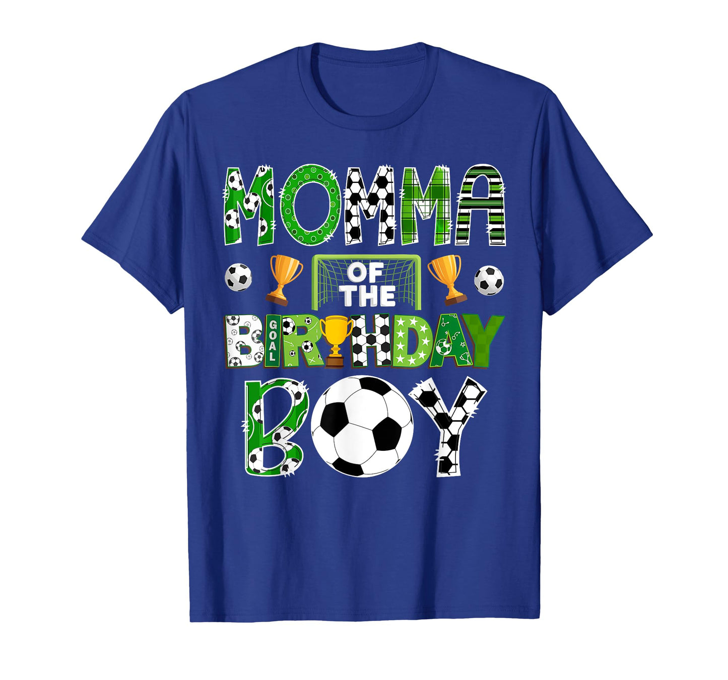 Momma Of The Birthday Boy Soccer Player Game Day T-Shirt