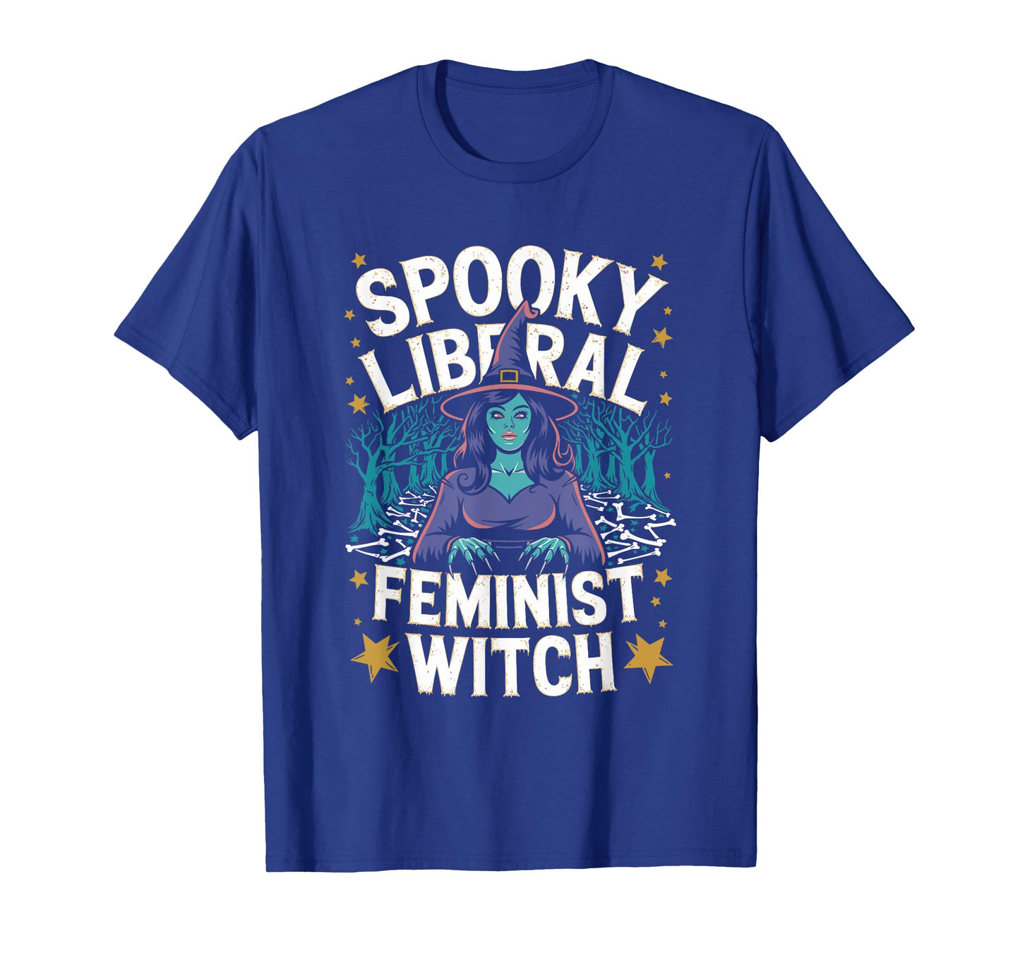 Spooky Liberal Feminist Witch Halloween Witch Vibes T-Shirt