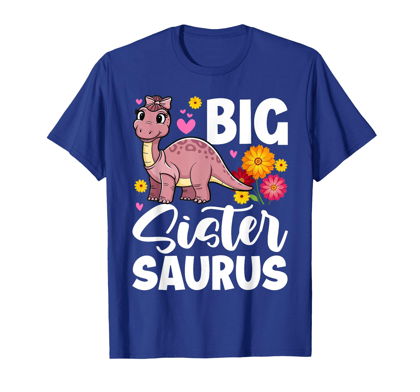 Big Sister Saurus Dinosaurs Girl Funny Cute Dinos T-Shirt