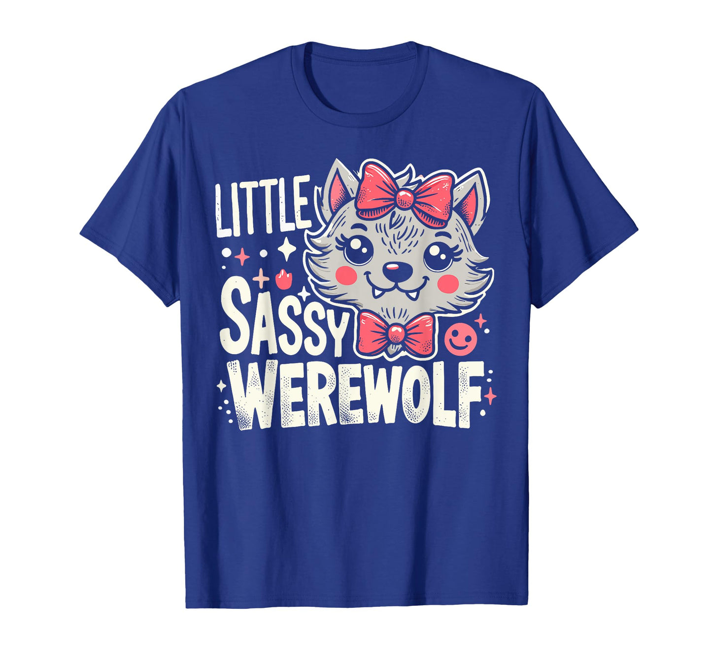 Kids Little Sassy Werewolf Halloween Costume For Girls Women T-Shirt