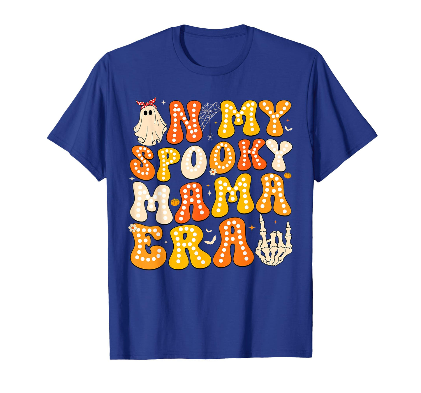 Women Ghost In My Spooky Mama Era Groovy Halloween Mom T-Shirt