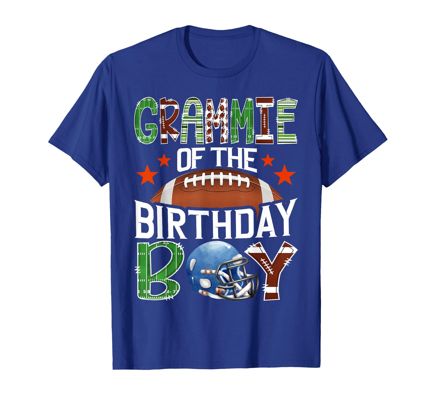 Grammie Of The Birthday Boy Football 1St Year Down Birthday T-Shirt