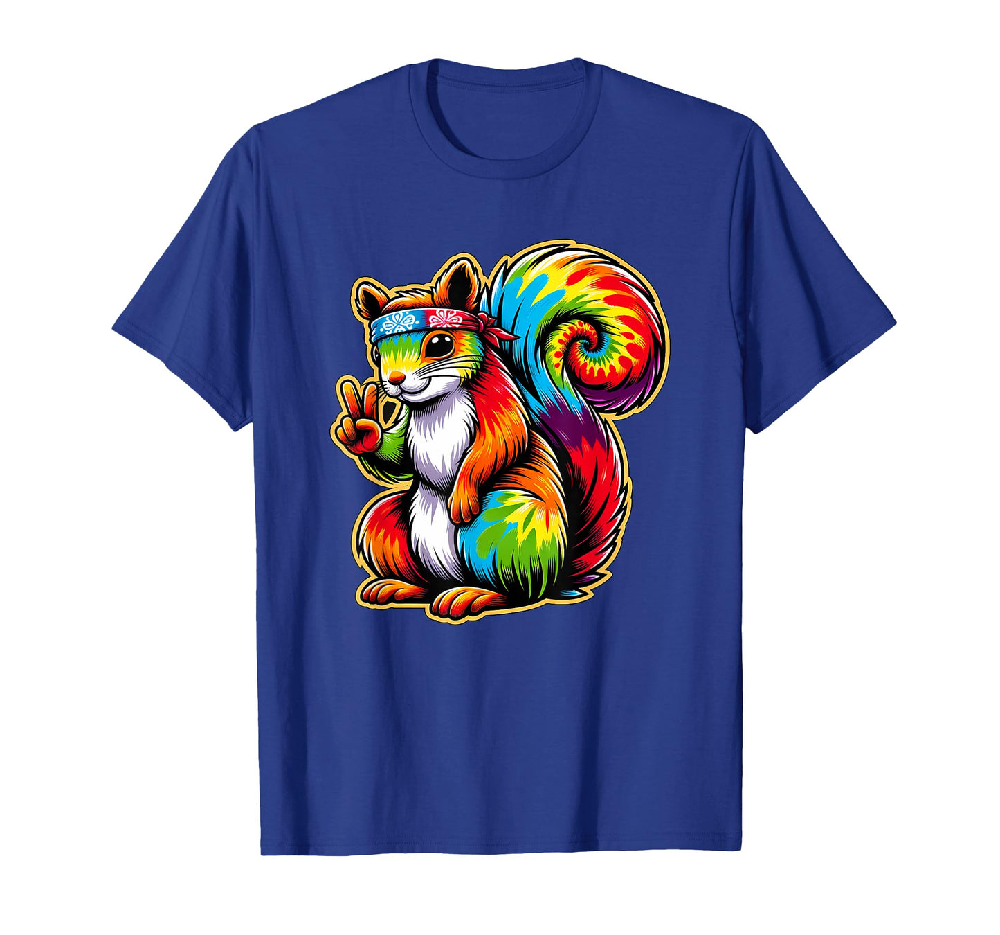 Peace Sign Tie Dye Squirrel T-Shirt